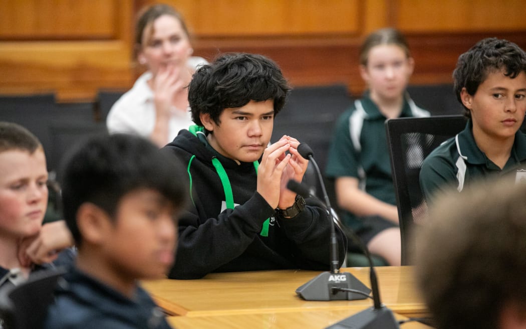 Students from Waipukurau school on their visit to Parliament