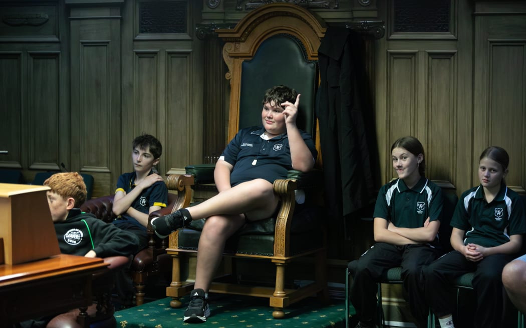 Students from Waipukurau school on their visit to Parliament