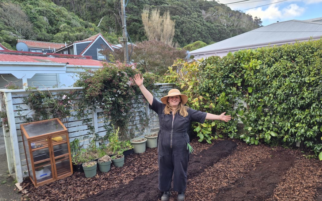 Country Life presenter and producer Gianina Schwanecke in her newly finished garden.