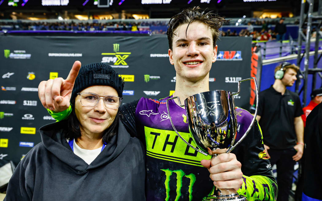 Cole Davies celebrates his win.