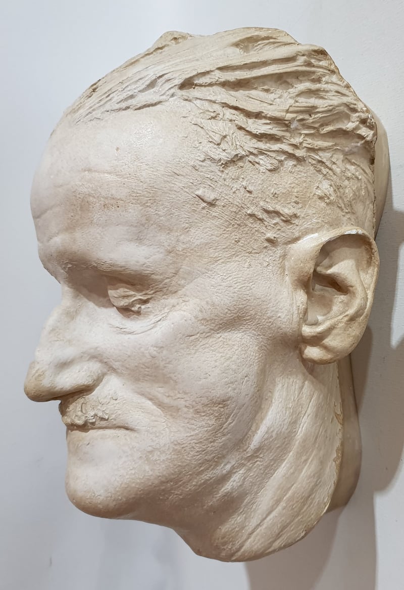 Plaster death mask of James Joyce
