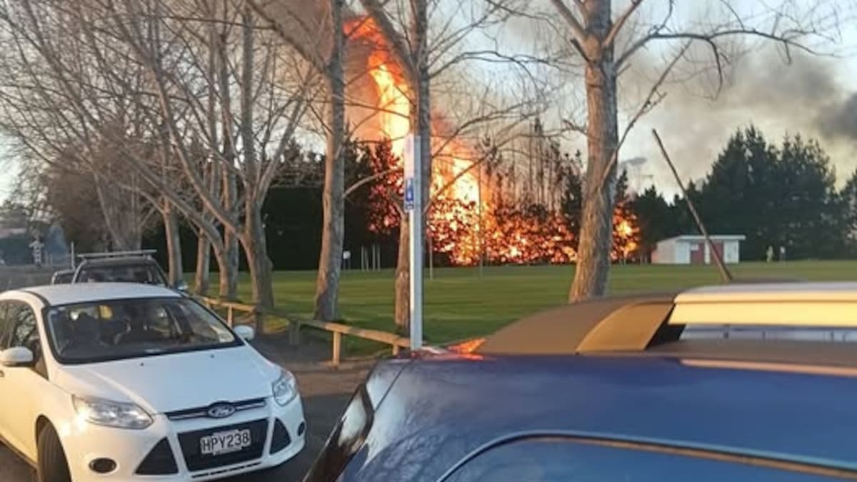Firefighters contain large vegetation fire near Waitaki Boys’ High School