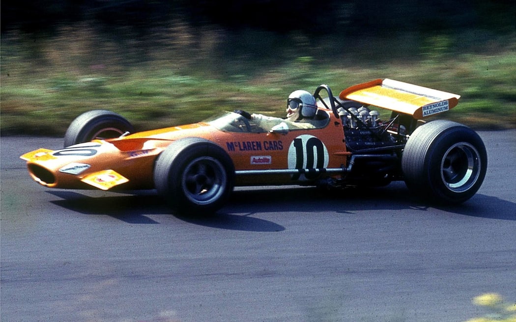 The McLaren M7A driven by Bruce McLaren in 1969.