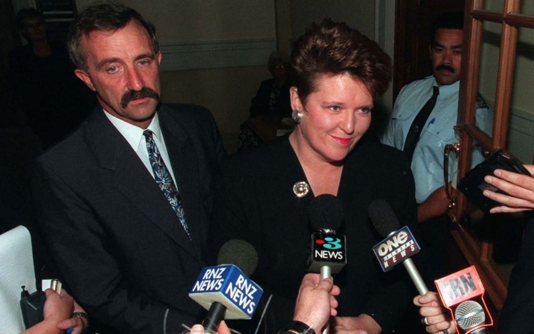 Jenny Shipley and John Carter shortly after she was named as NZ's new Prime Minister