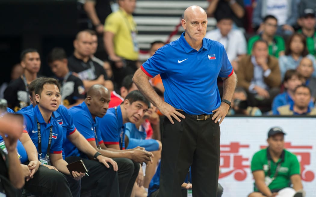 Philippines Coach Tab Baldwin. New Zealand Tall Blacks Basketball team v The Philippines. Manila qualifying tournament for the Rio Olympics. 6 July 2016. Photo: FIBA
