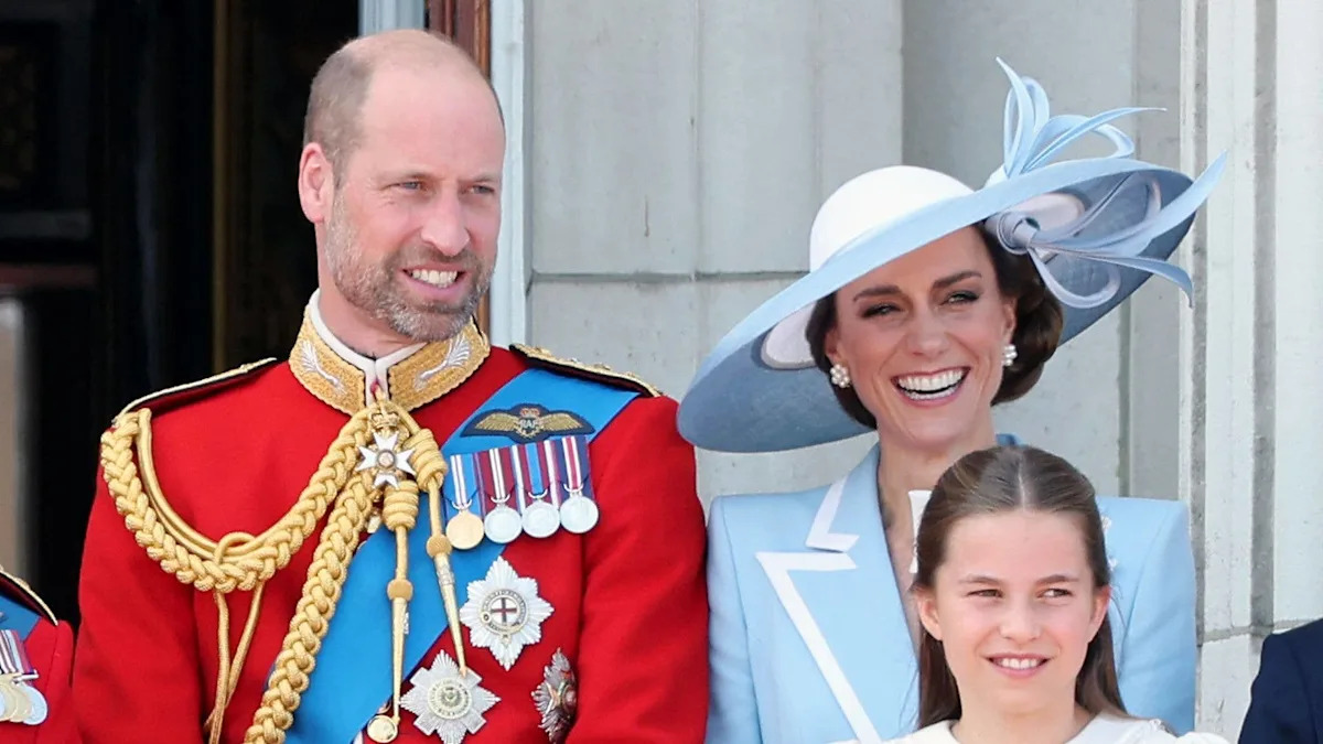 Prince William and Kate Middleton's rare look of love caught on camera at Trooping