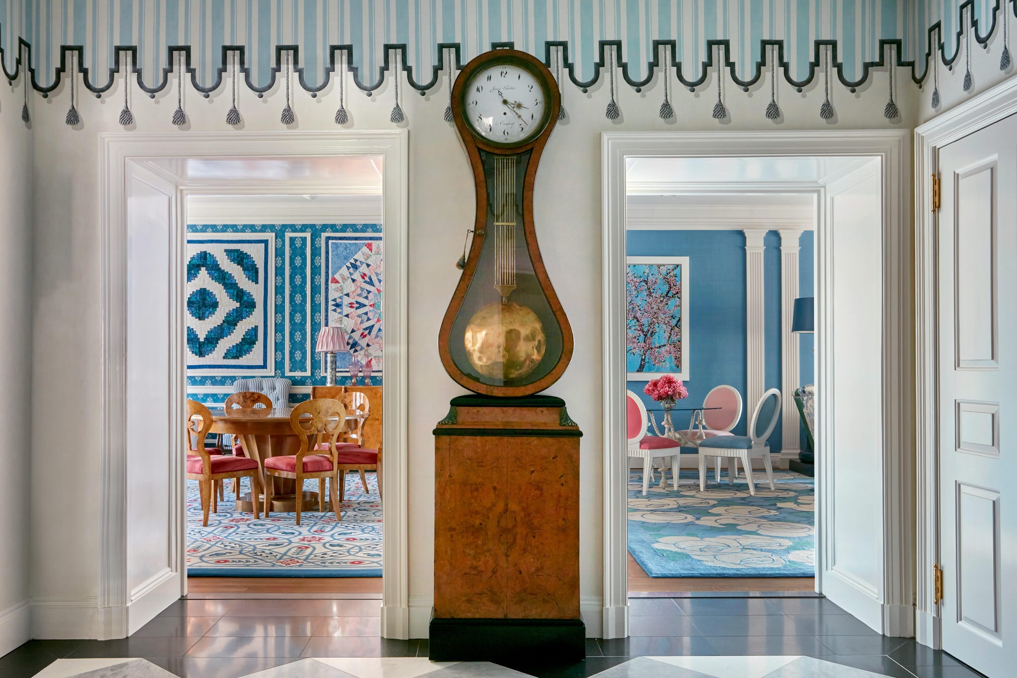 Anthony Baratta-designed Manhattan apartment foyer with elegant decor