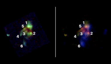 James Webb Space Telescope catches 6 galaxies merging into one of the largest galaxies in the universe