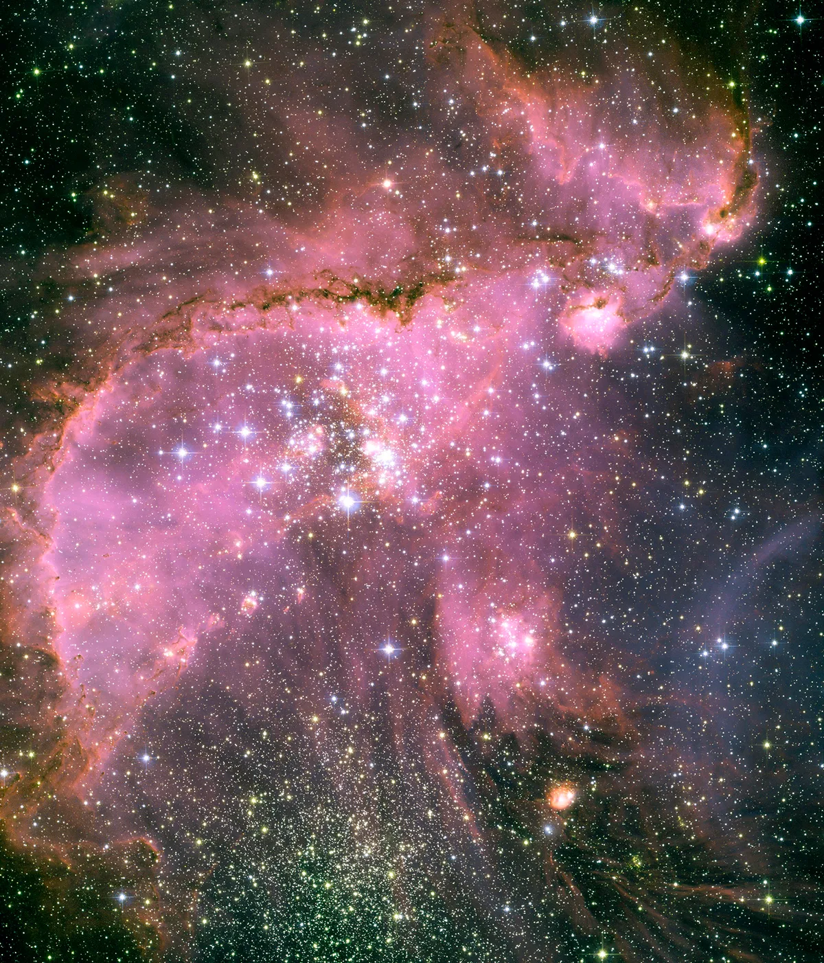 A nebula in the Small Magellanic Cloud dwarf galaxy
