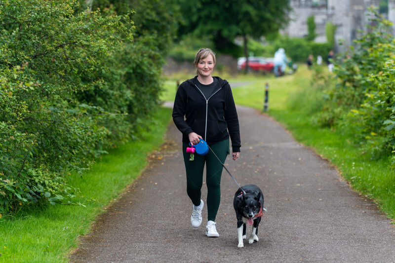 Denise O’Donoghue with her dog Milly. Picture: Noel Sweeney