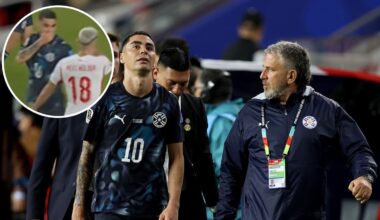 Fifa World Cup: Miguel Almiron sent off for covering his mouth as Paraguay beat Turkey