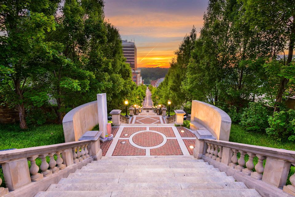 Monument Terrace in Lynchburg, Virginia, one of Investopedia's best places to retire in the South.Credit: SeanPavonePhoto / Getty Images