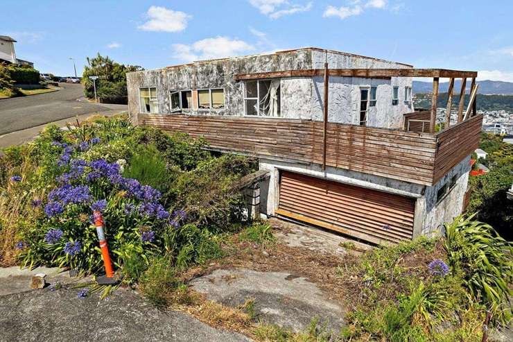 The owner of the derelict house on Puketiro Avenue, in Northland, Wellington, had been looking to offload it for more than two years. Photo / Supplied