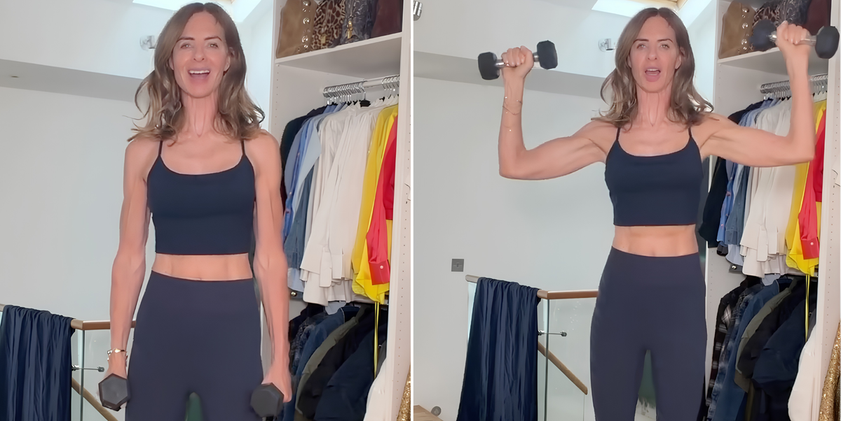 'This is my go-to': Trinny Woodall, 62, shares the 10-minute workout she relies on during busy mornings