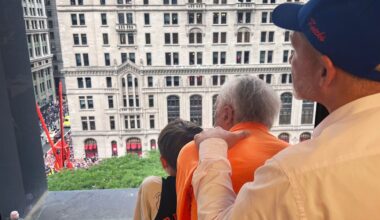 3 Generations of Knicks Fans Watch Parade From Business Insider Office