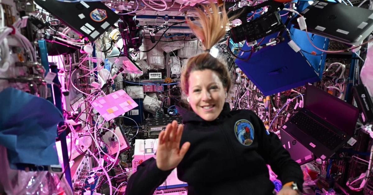 Astronaut shows how to vacuum on the International Space Station | National