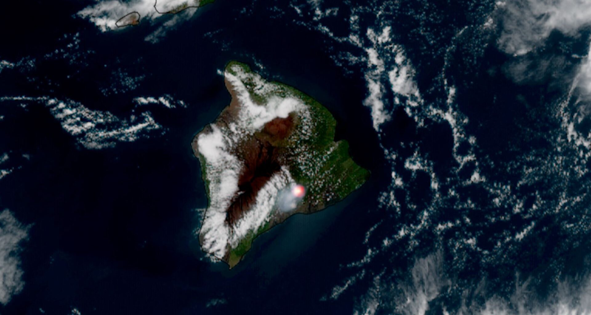 A volcanic eruption seen from space photo of the day for June 17, 2026