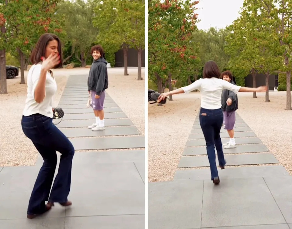 Selena Gomez and Benny Blanco Cause Chaos In Jennifer Aniston's $21 Million L.A. Mansion as Trio Teams Up for Instagram Skit