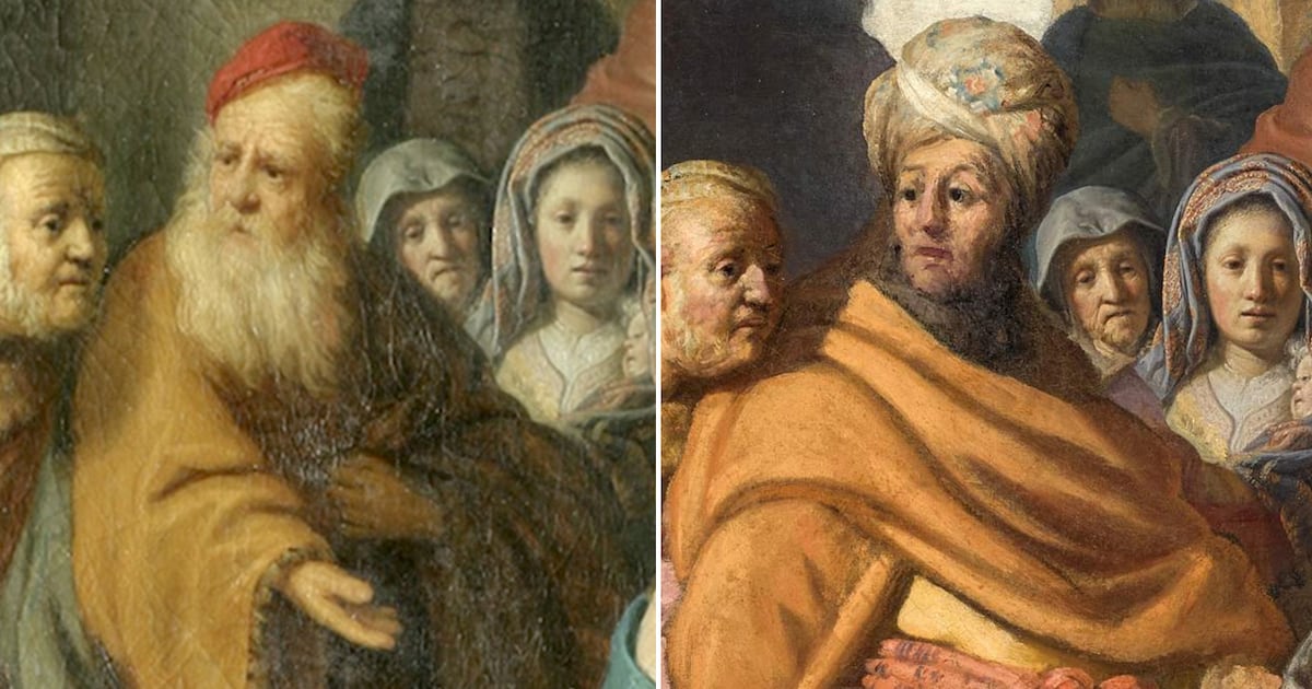 Restored Rembrandt reveals possible Muslim figure hidden for centuries