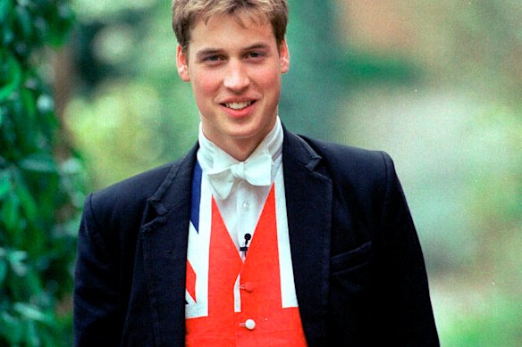 Prince William pictured at Eton in 2000.