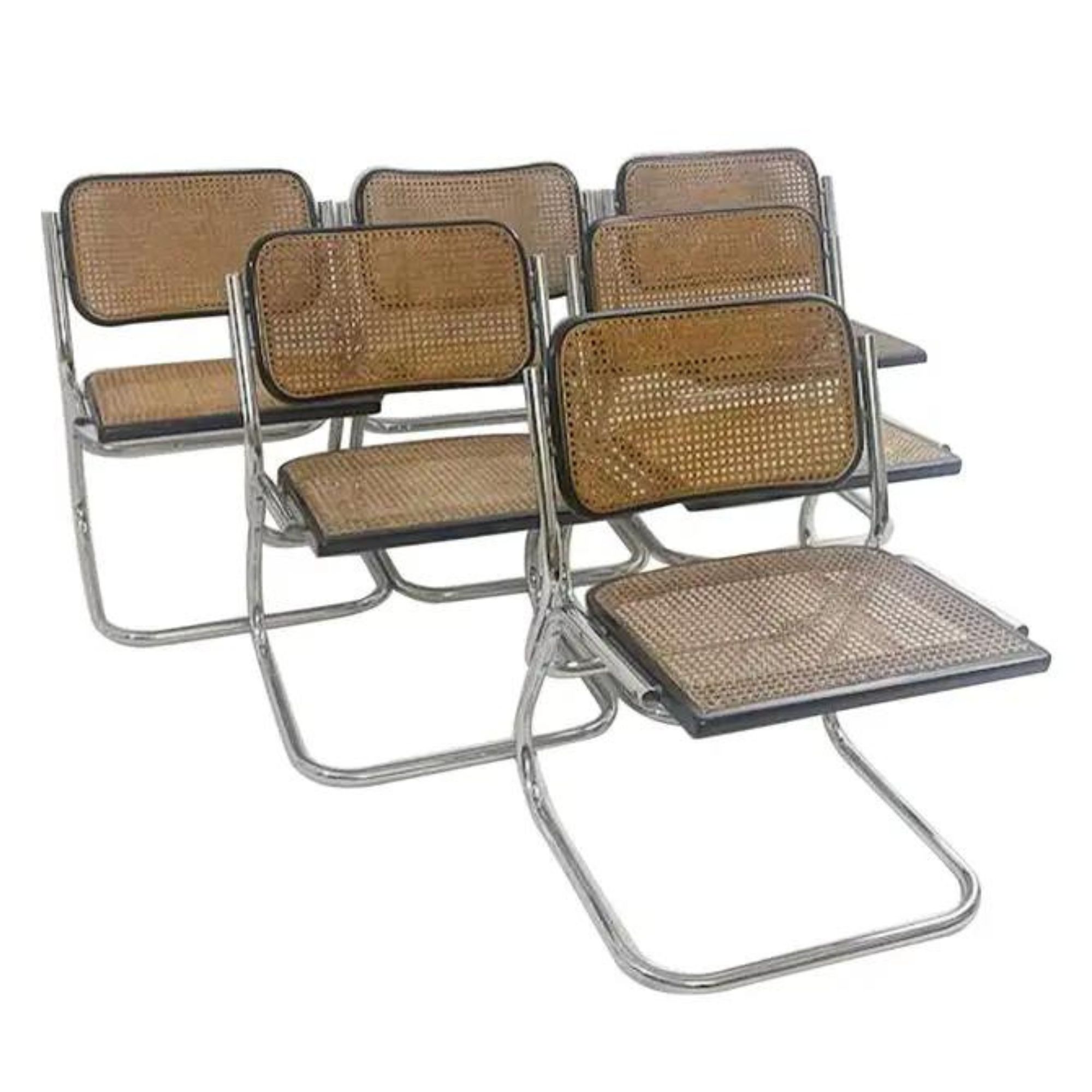 mid-century modern chairs on a white background