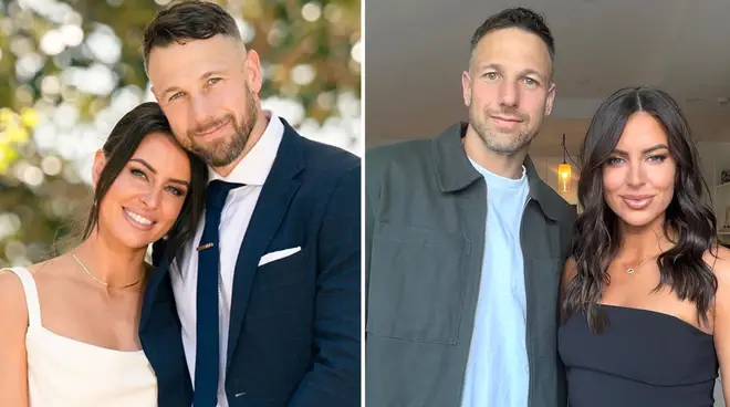 MAFS Australia's Jeff and Rhi on their wedding day and pictured posing.