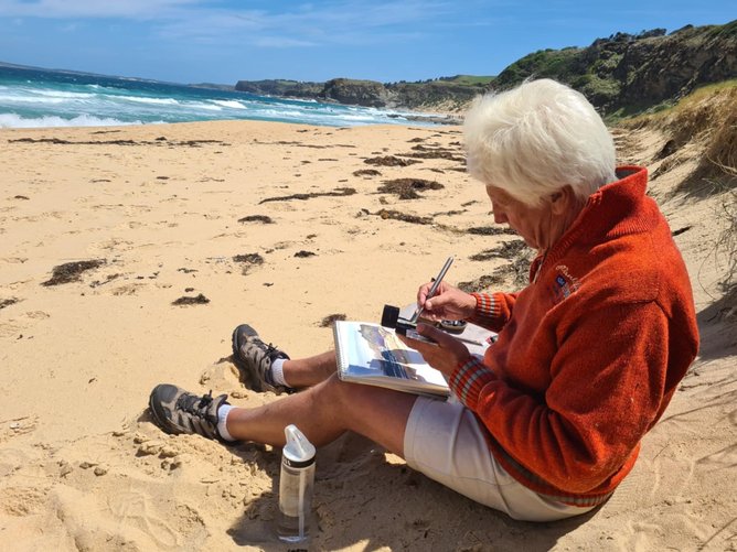 Mr Candy got into watercolours because of his love of landscape.