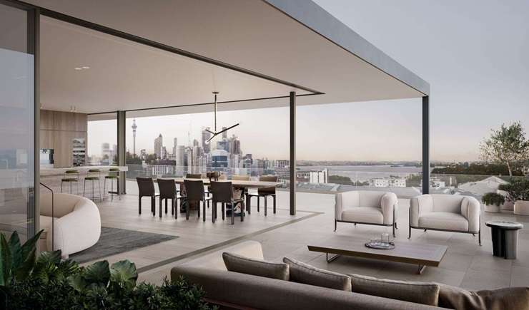 York House at 11 York Street in Parnell, Auckland, is due for completion at the end of the year. Three of the sub-penthouses have been sold for large sums. Photo / Supplied
