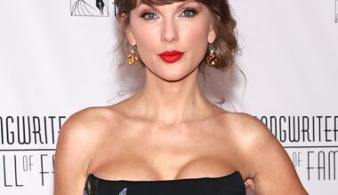 Taylor Swift Shines at Songwriters Hall of Fame Ceremony Red Carpet