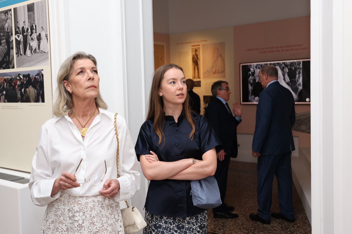 Princess Caroline of Monaco and Alexandra of Hanover attended the exhibition alongside Prince Albert, revisiting the legacy of Grace Kelly through photographs and personal memorabilia.