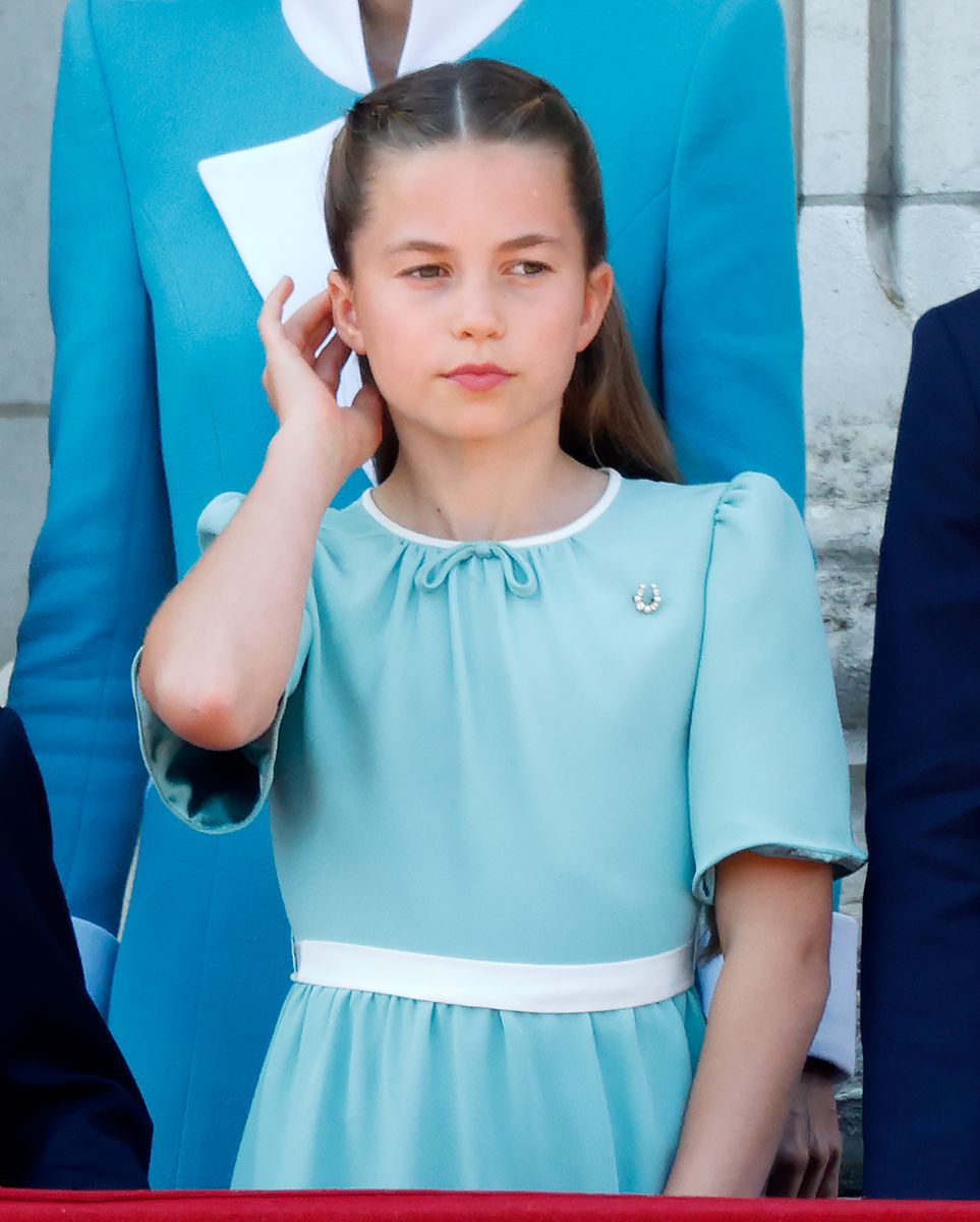 The young royal paired her pastel aqua ensemble with one of the most meaningful pieces in her jewelry collection.