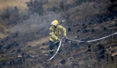 Water restrictions imposed in Hurunui townships as crews respond to large fire - Stuff