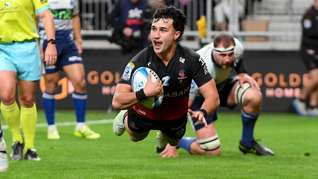 Johnny McNicholl hat-trick powers Crusaders to emphatic victory over bumbling Blues - Stuff