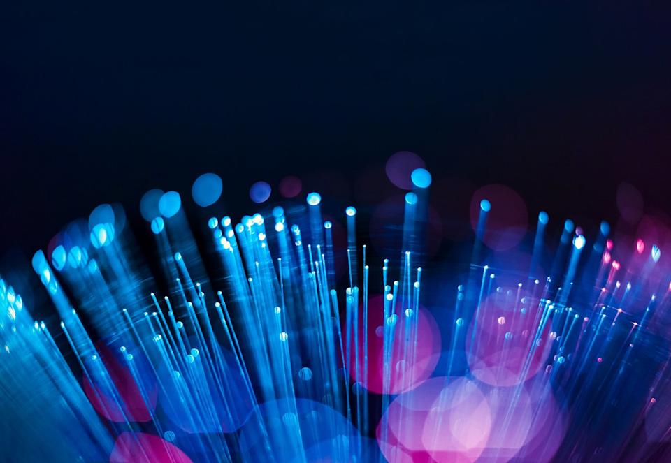 A close-up photo of a fiber optic cable.