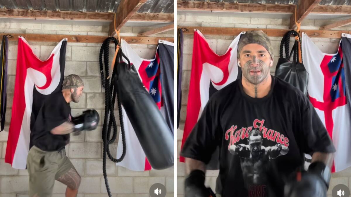 Eru Kapa-Kingi repeatedly punches bag after saying it represents Christopher Luxon