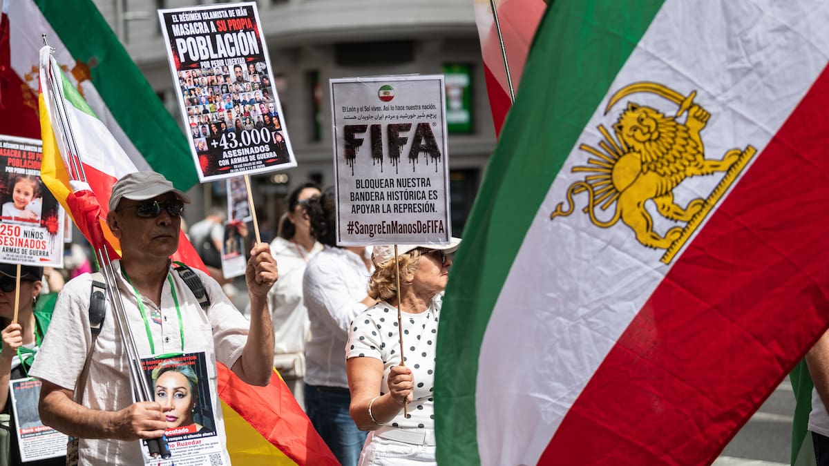Football World Cup: Iran v All Whites - protest before Los Angeles game planned