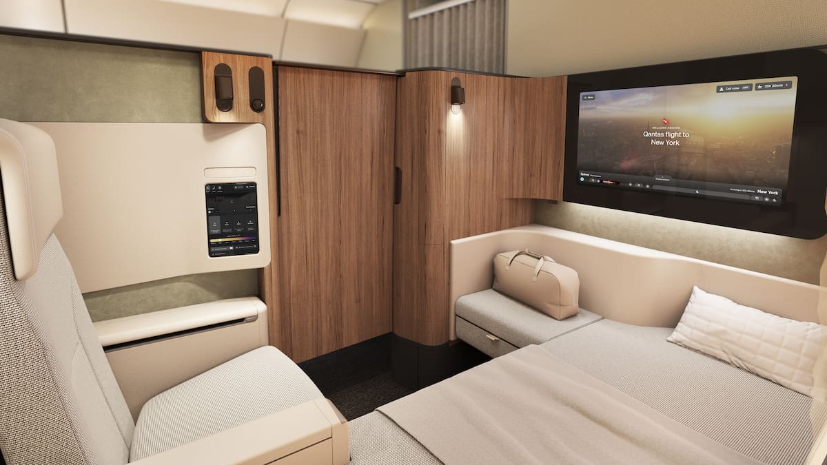 Qantas reveals Project Sunrise cabins, with beds and recliners in private suites