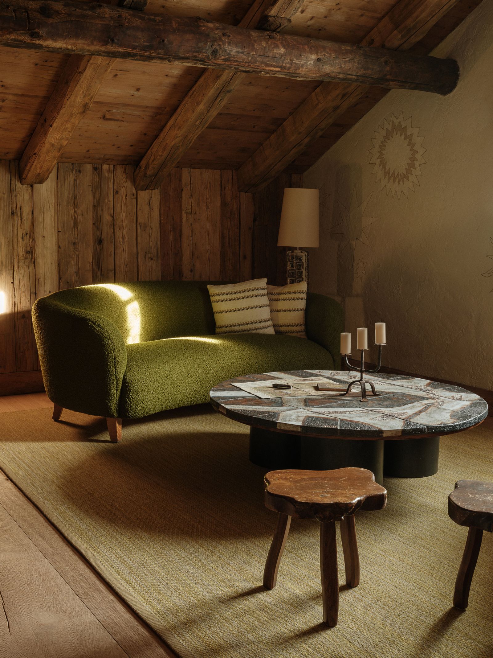 Image may contain Indoors Interior Design Coffee Table Furniture Table Couch Home Decor Architecture and Building