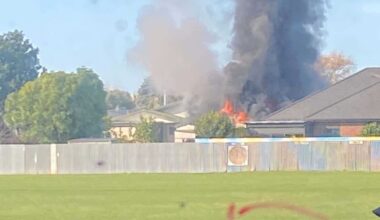 Fire crews tackle Taradale garage fire, no injuries reported