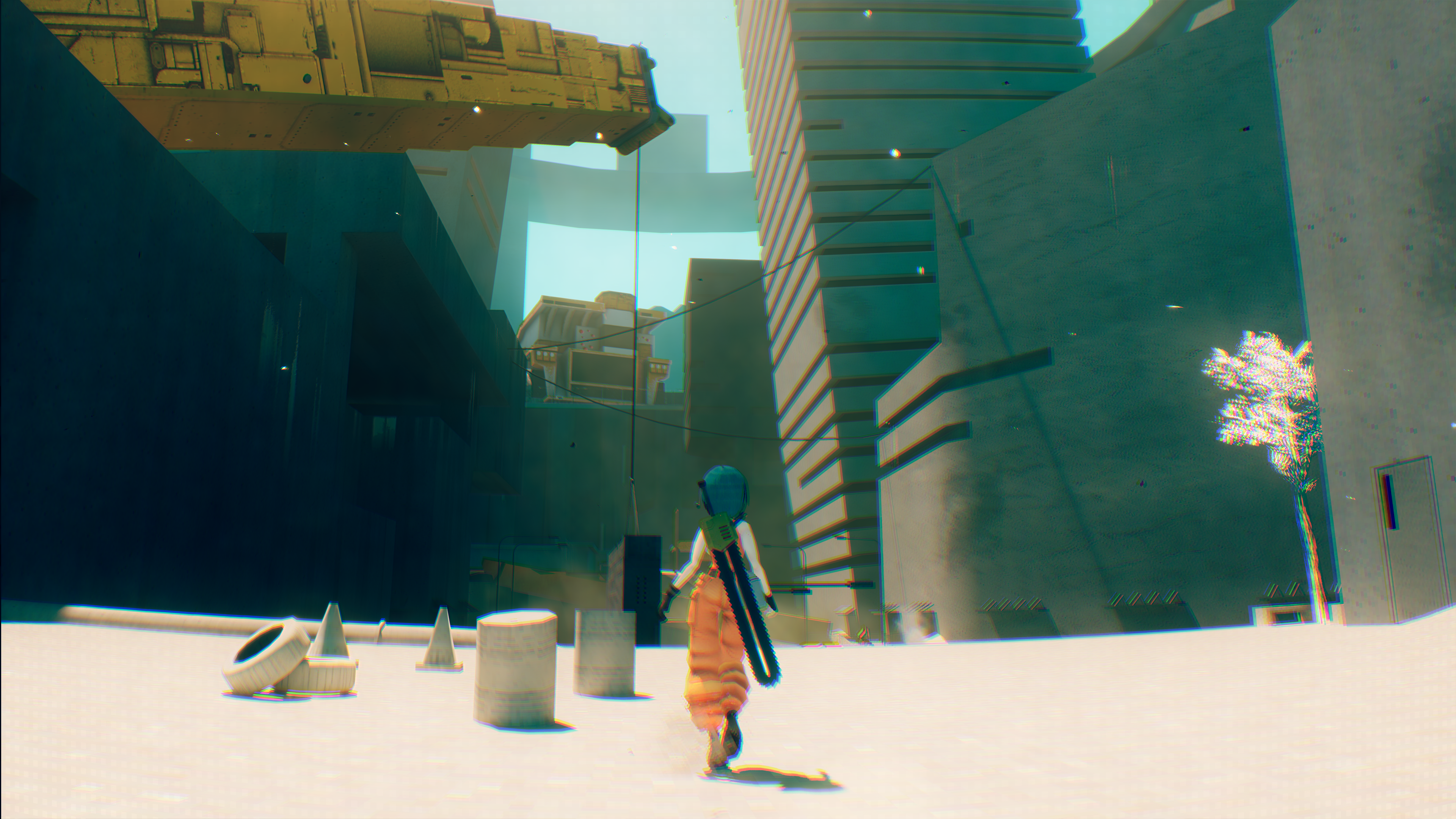 Game screens, stylised platforming world