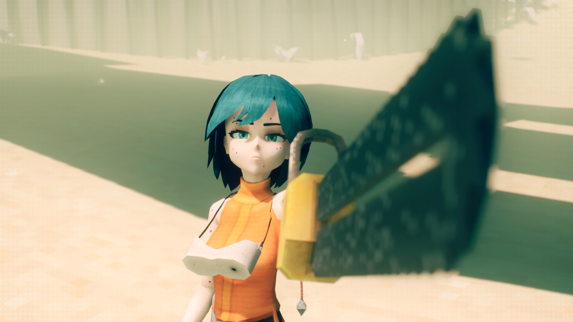 Game screens, stylised platforming world