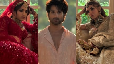 Shahid Kapoor, Kriti Sanon and Rashmika Mandanna's still from Cocktail 2.