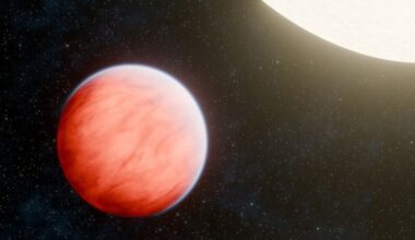 Artist's illustration of CoRoT-2b. )Credit: Keith Miller (Caltech/IPAC - SELab))