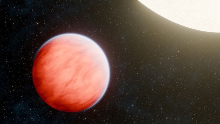Artist's illustration of CoRoT-2b. )Credit: Keith Miller (Caltech/IPAC - SELab))