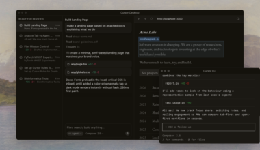 A window of an AI coding tool