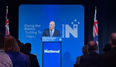 Election 2026: National targets Labour at conference, as Christopher Luxon heaps praise on Chris Bishop, Erica Stanford ‘fan club’ emerges