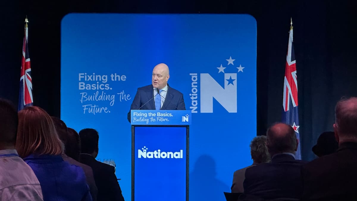 Election 2026: National targets Labour at conference, as Christopher Luxon heaps praise on Chris Bishop, Erica Stanford ‘fan club’ emerges