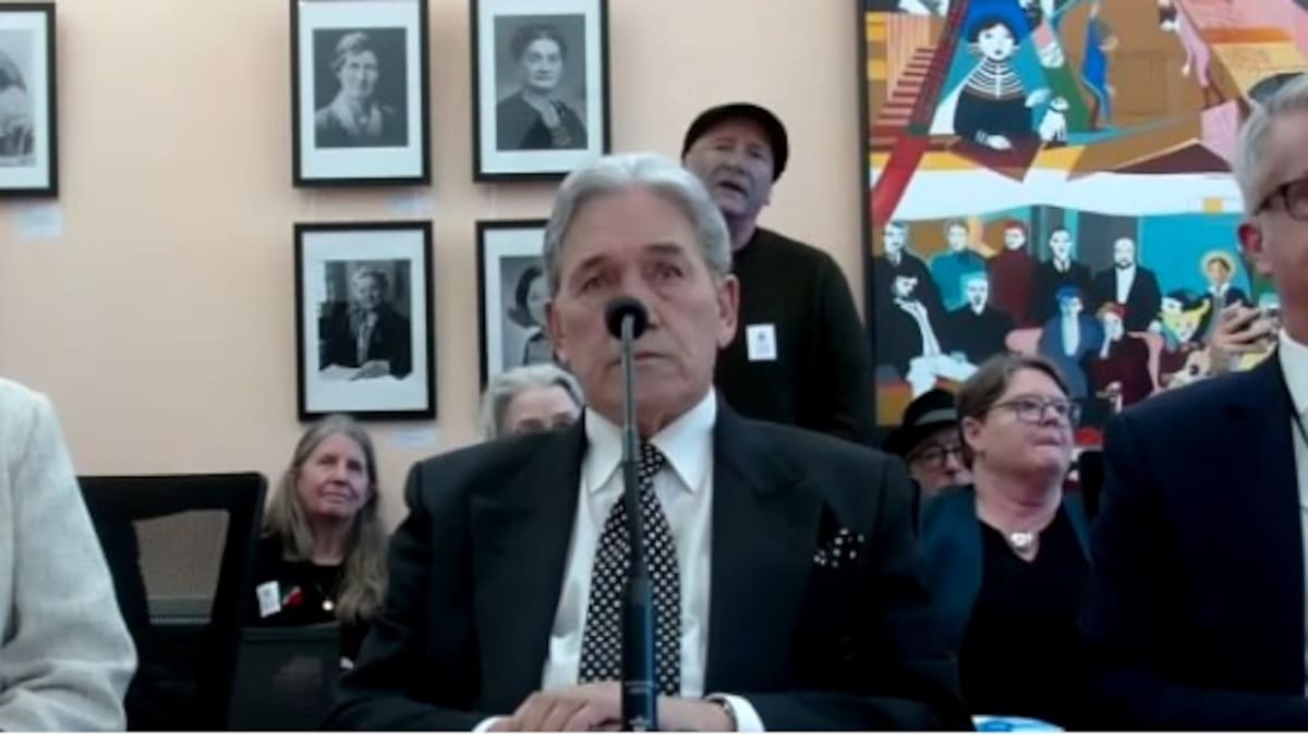 Winston Peters accosted by protesters at Parliament over Israel’s war in Gaza