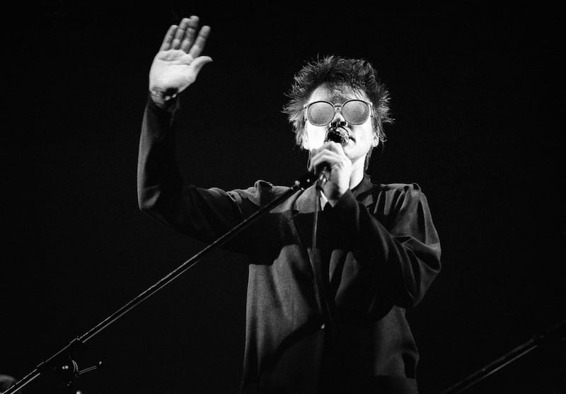 Laurie Anderson on stage in Amsterdam in 1982, the year her influential and critically acclaimed album Big Science was released. Photograph: Rob Verhorst/Redferns