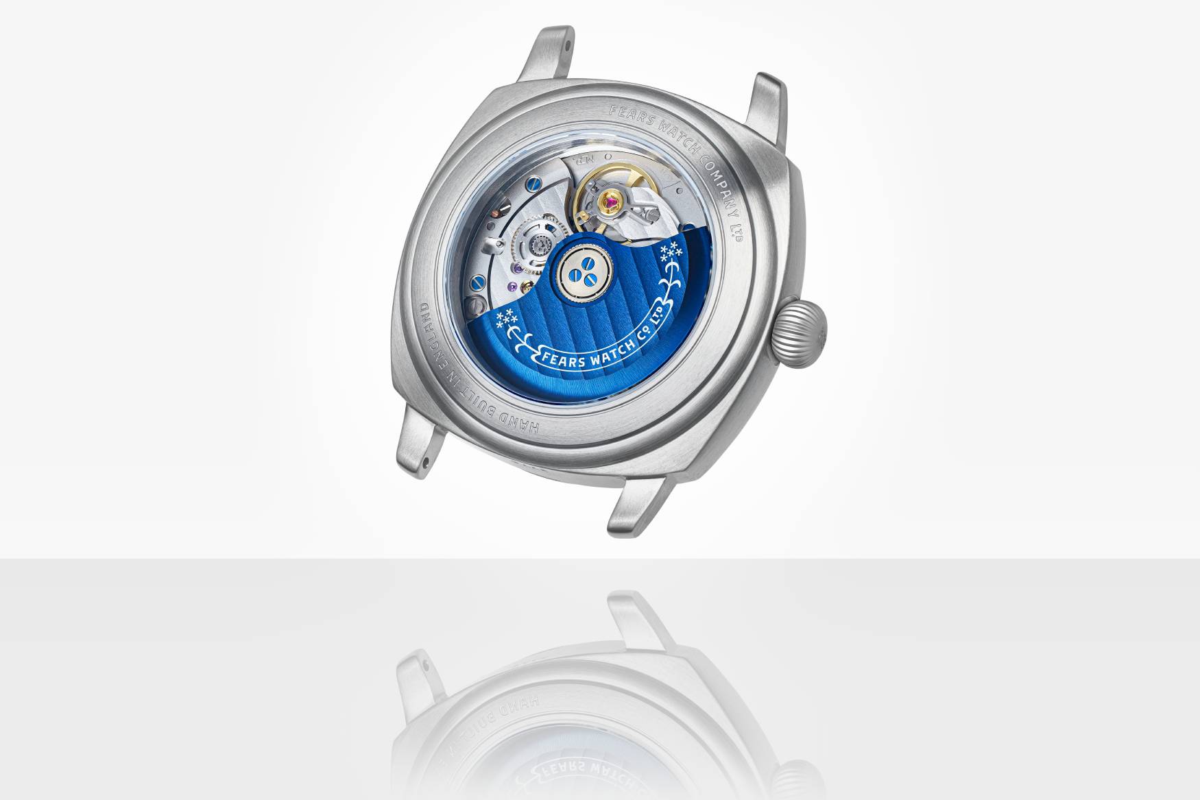 Fears Brunswick 40 ‘Helmsman’ ES on a FKM Rubber Strap Caseback Reflection (1)